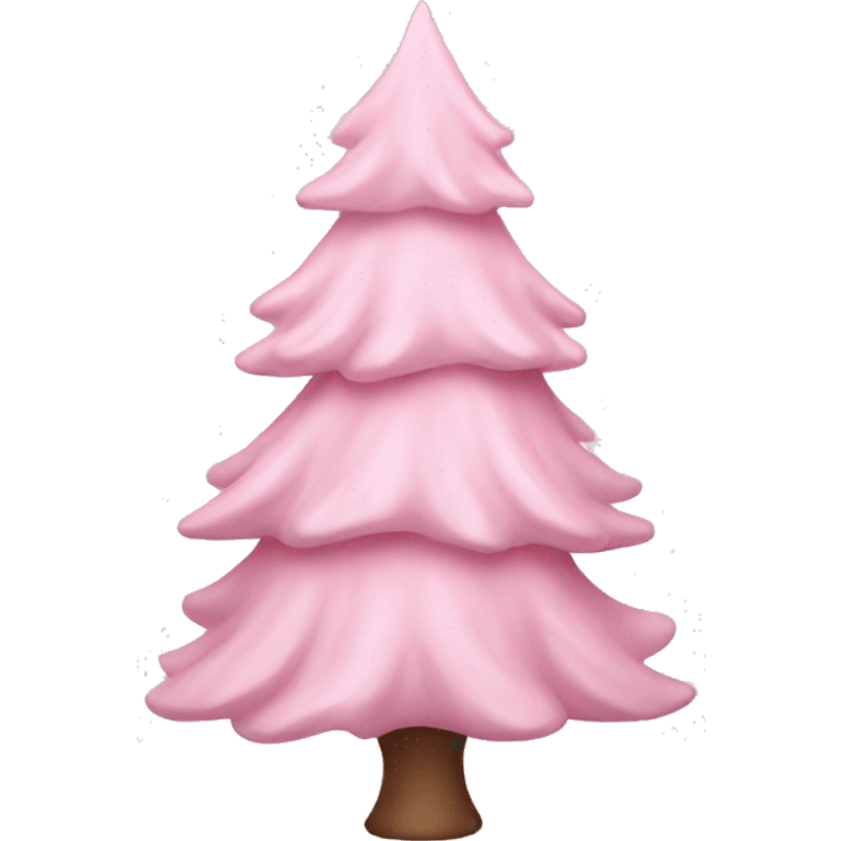 pastel pink christmas tree emoji