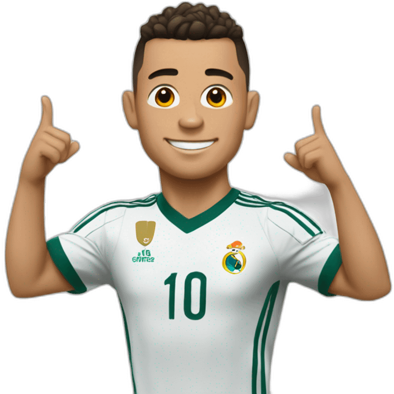 Ronaldo qui fait sa célébration emoji