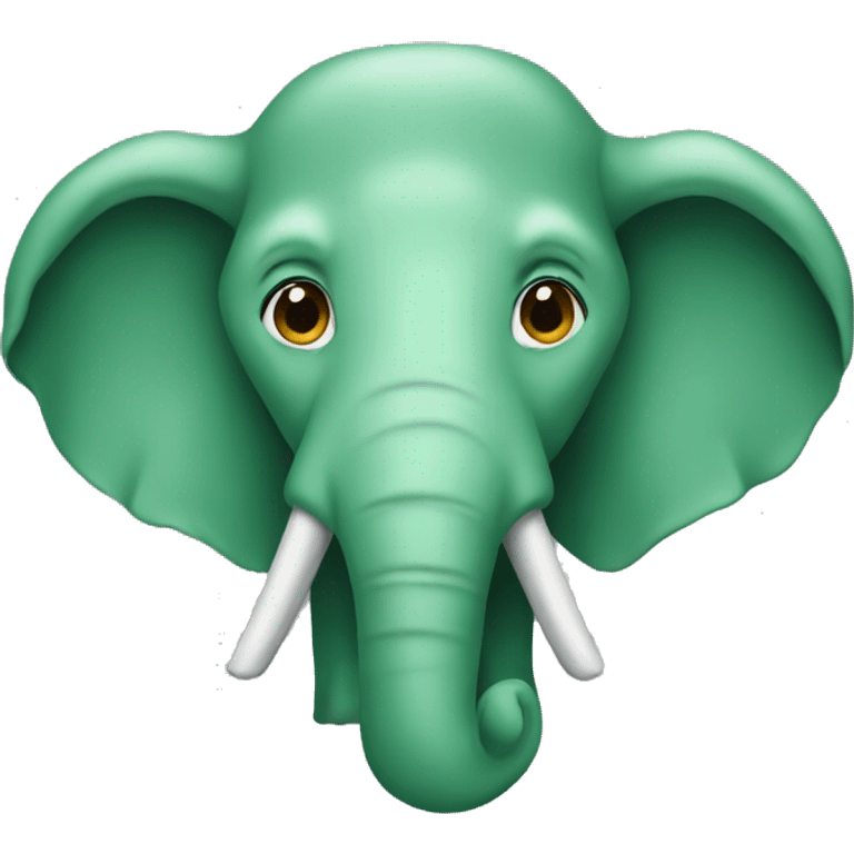 A green elephant emoji