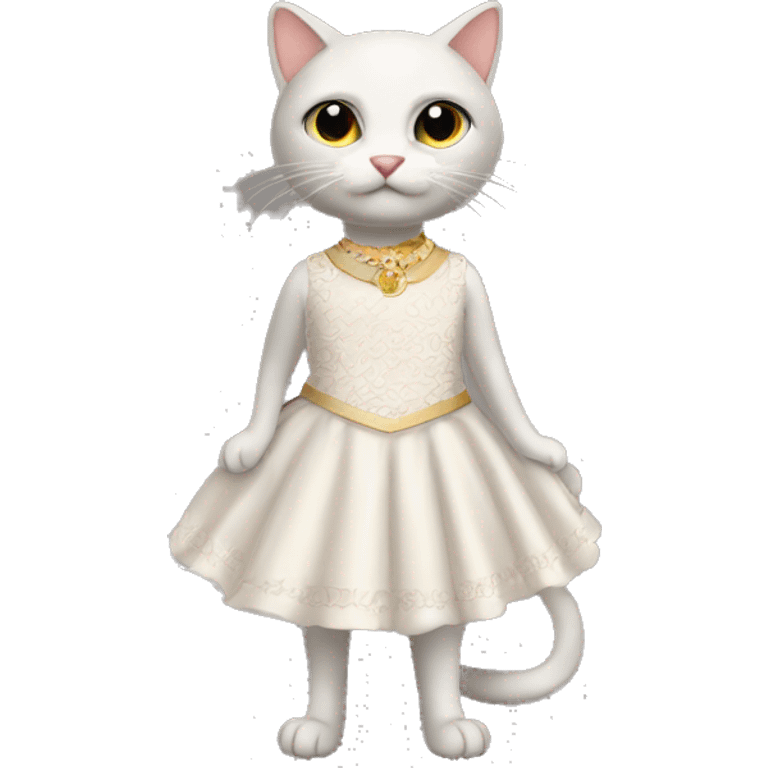 Gato con vestido  emoji