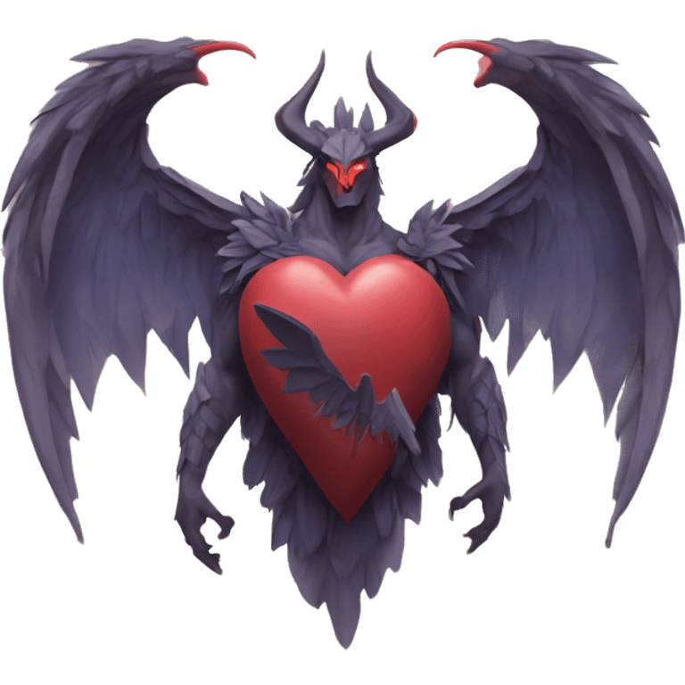 Corazón con alas y cuernos de diablo  emoji