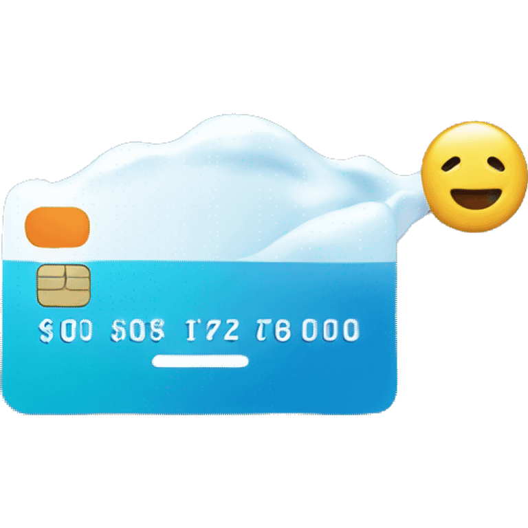 line of snow with debit card emoji