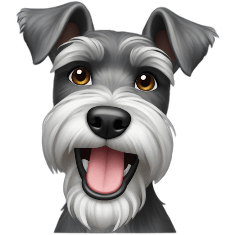 Schnauzer smiling emoji