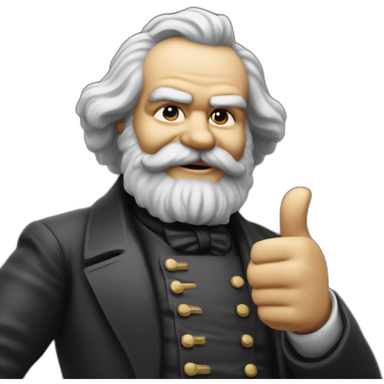 Karl Marx thumbs up emoji