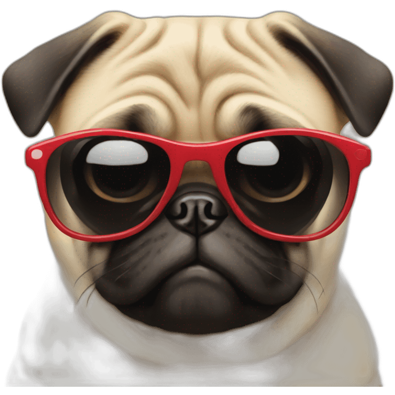 Pug with sunglasses emoji