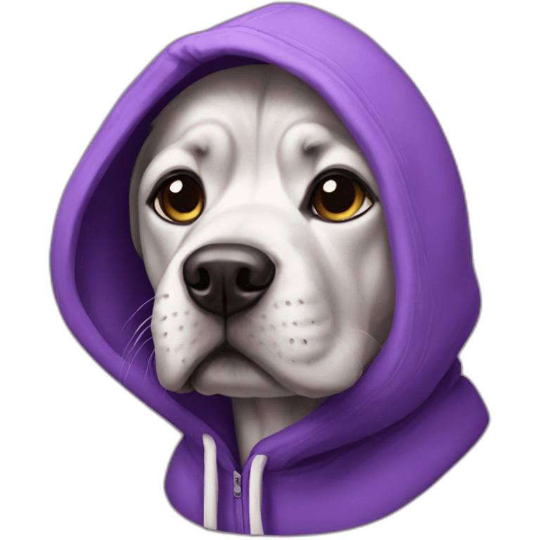 dog in purple hoodie emoji