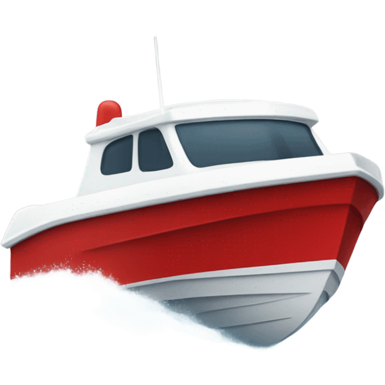 Red and white speed boat emoji