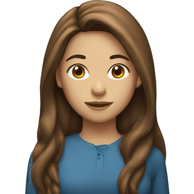 Female  with long brown hair emoji