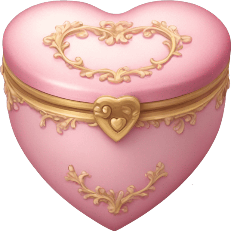 Light pink Rococo heart box emoji