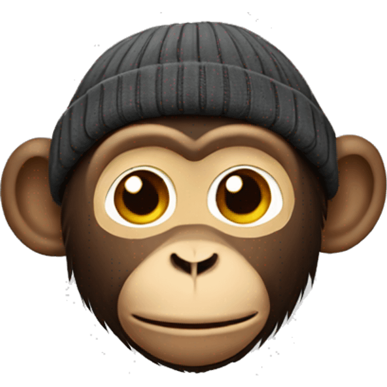 Monkey wearing a beanie emoji