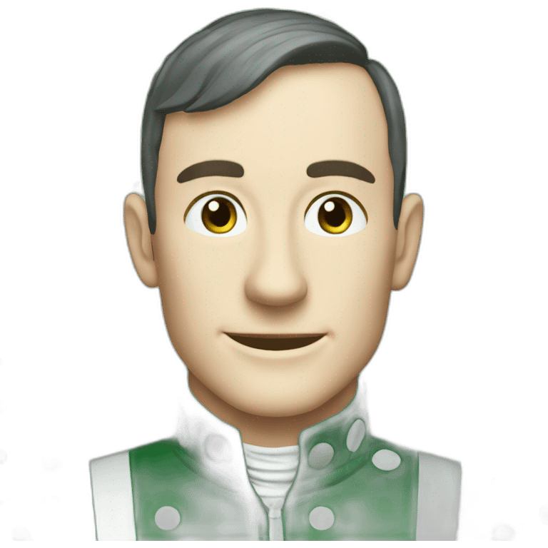 paul townend jockey dark green polka dot emoji