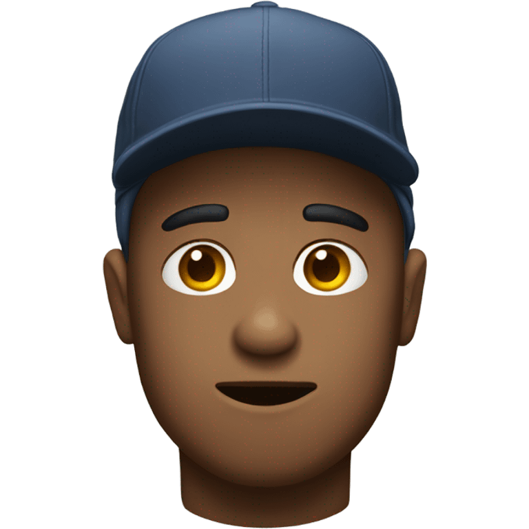 confused male with cap on head emoji