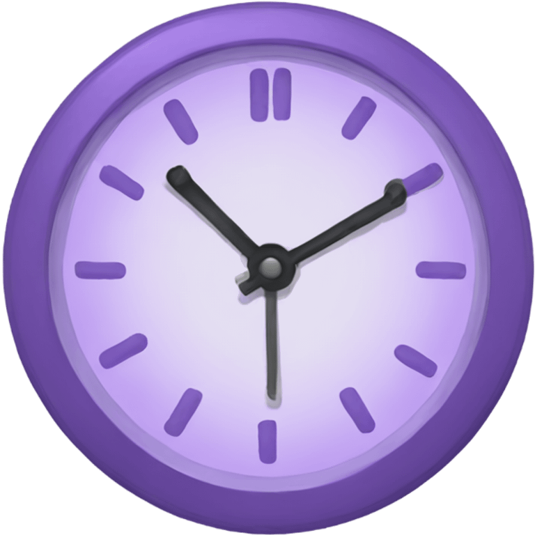 Lavender clock emoji