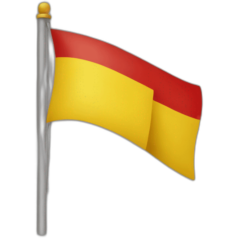 Flag with yellow and red colour emoji