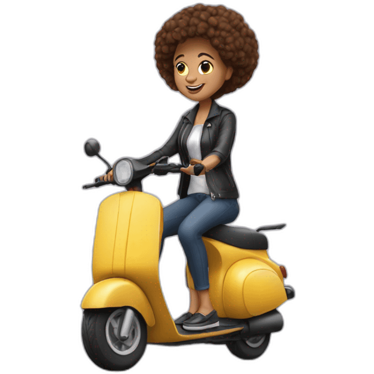 Catherine mehu sur un scooter emoji