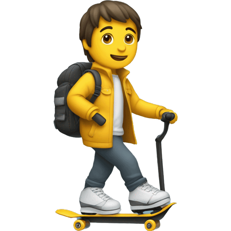 Mono en patinete emoji