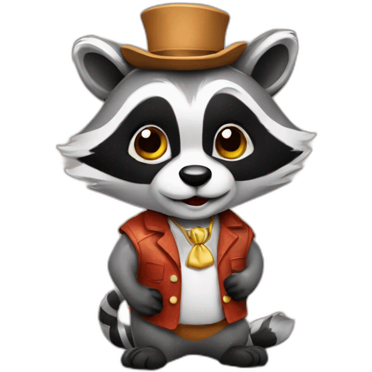 Racoon in the casino emoji