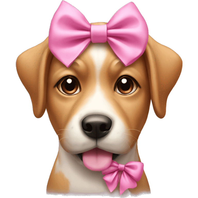 dog with pink bow emoji