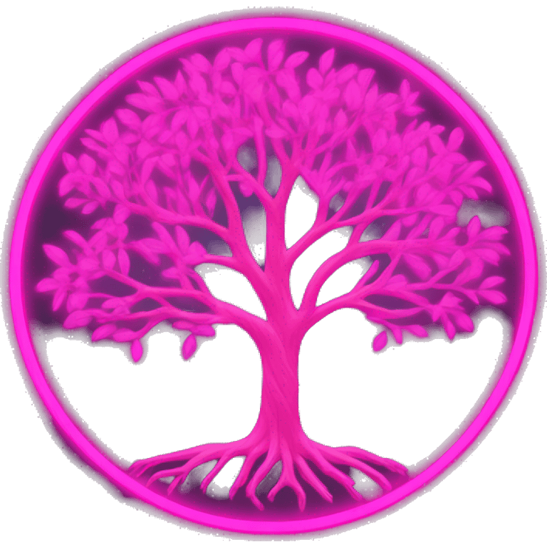 neon pink tree of life emoji