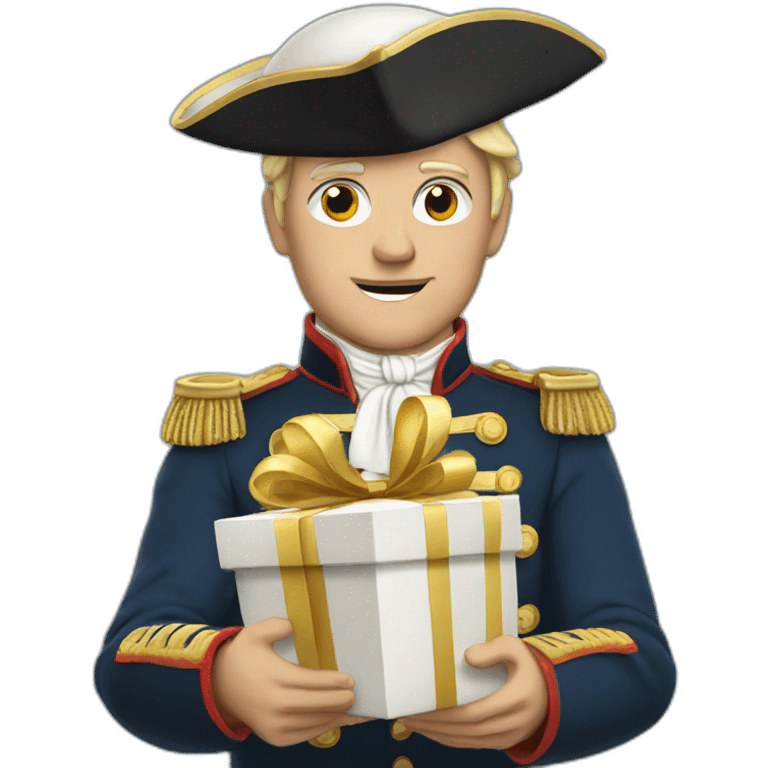 napolean holding a present emoji