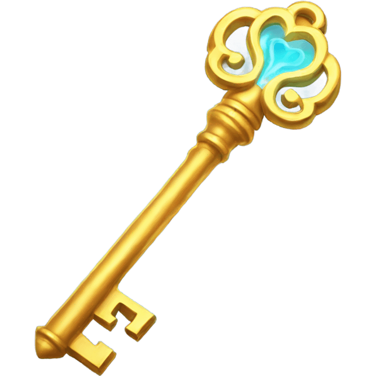 Glowing magical key emoji