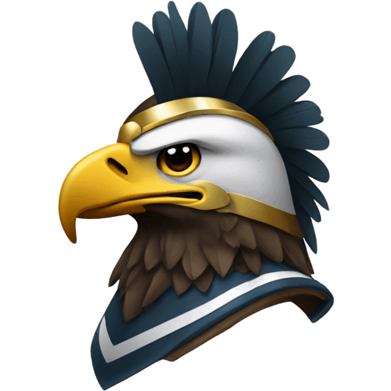 Eagle wearing a helmet emoji