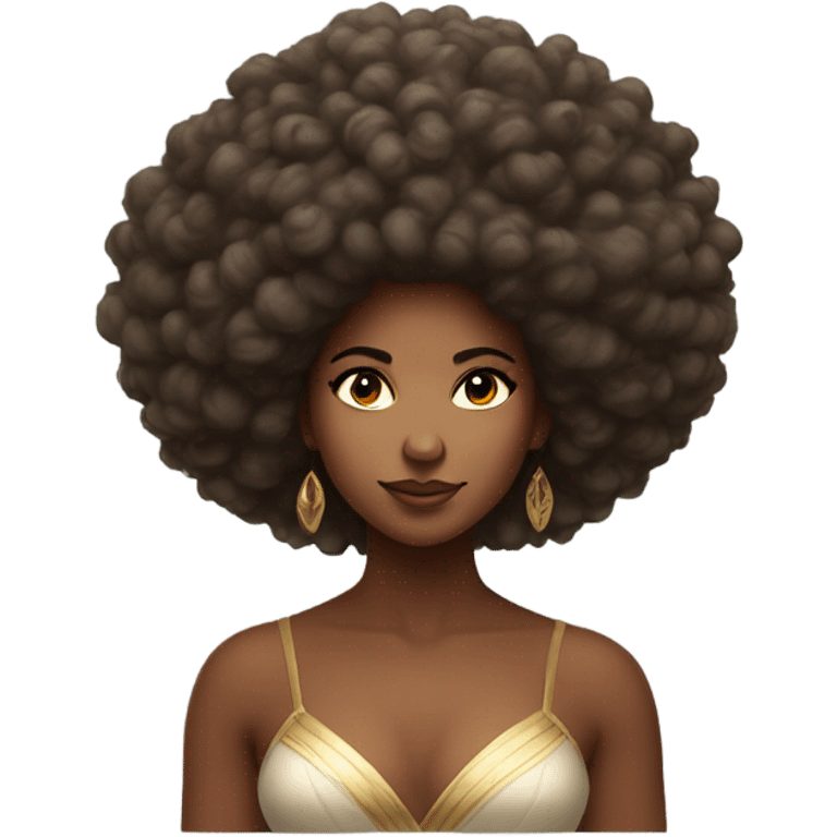 Goddess with an Afro  emoji