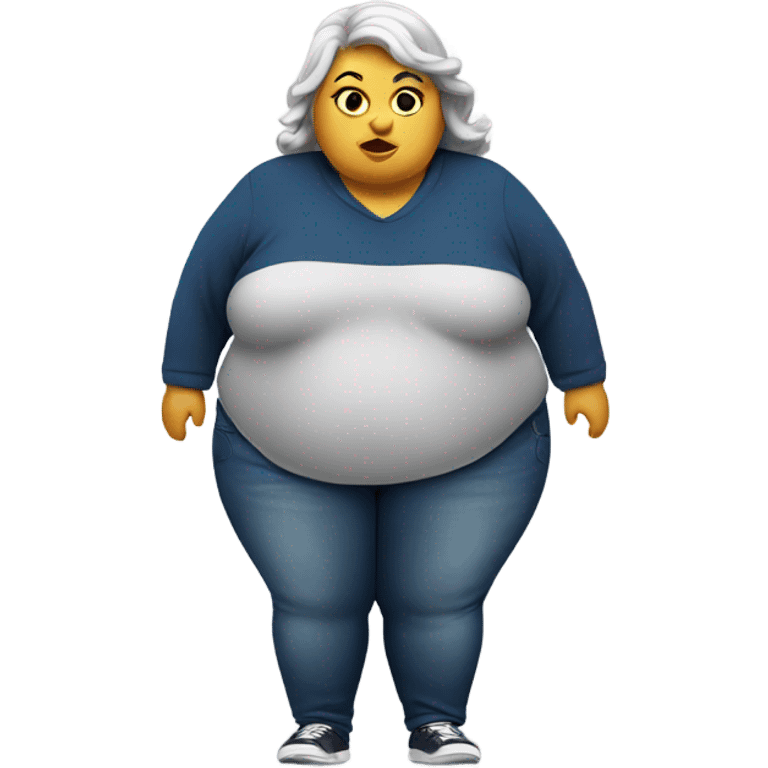 fat woman emoji