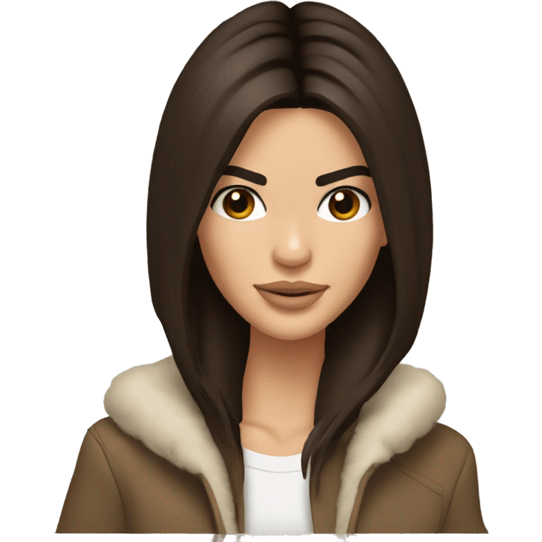 Kendall Jenner. Brown hair emoji