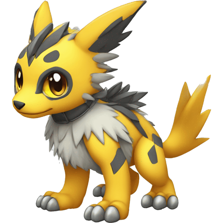 cute cool edgy Digimon-Fakemon-animal with colorful markings full body emoji