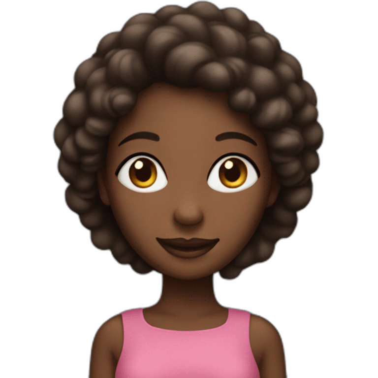 Beatyfull Woman with dark skin, big eyes an smiling emoji