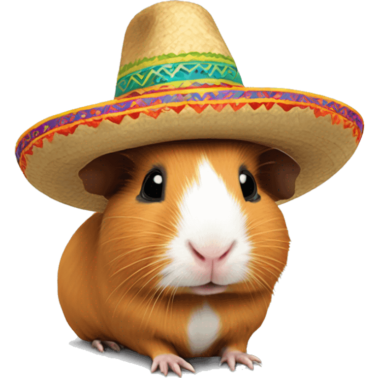 Guinea pig wearing a sombrero  emoji