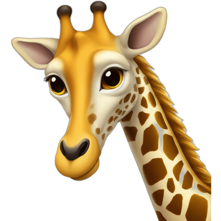 girafe sur abeille emoji