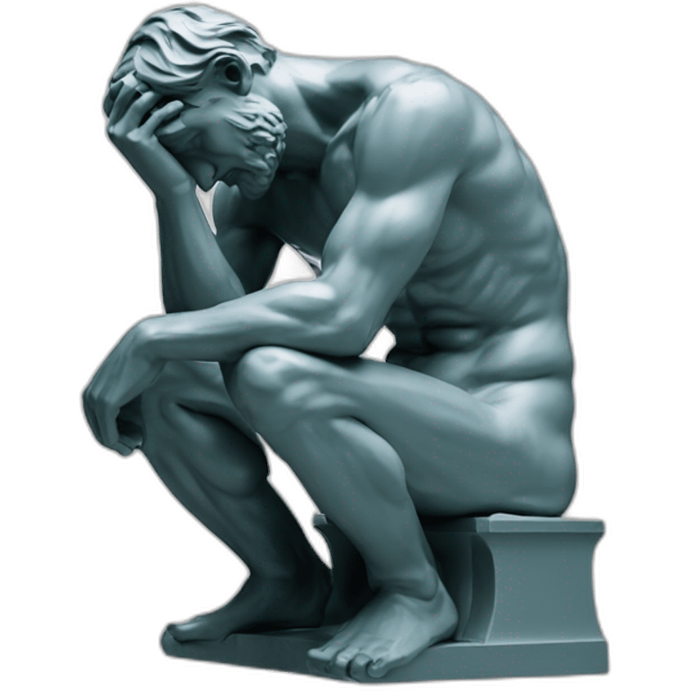 Rodin thinker emoji