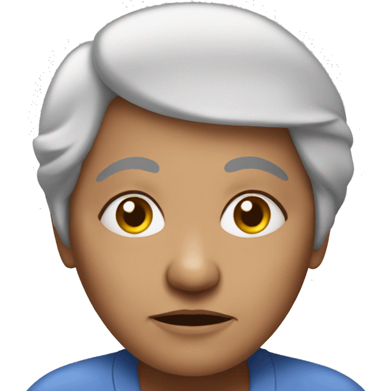 grandma starts to look very tired emoji