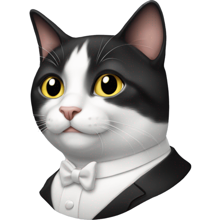 Tuxedo cat emoji