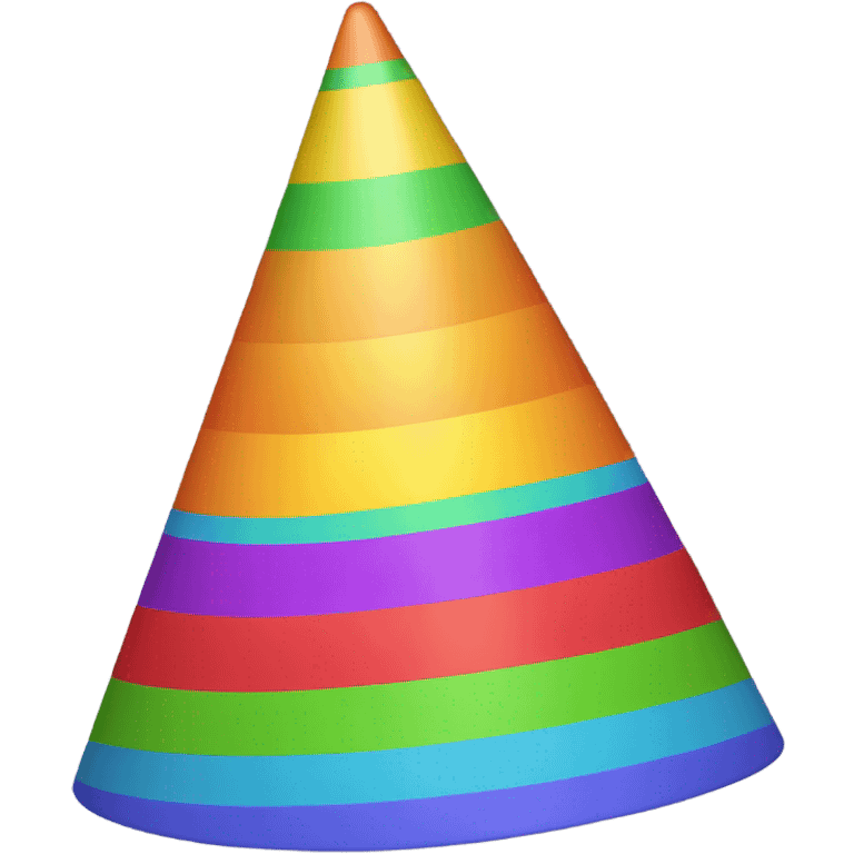 Rainbow party hat emoji