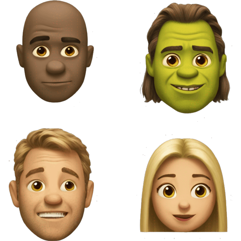 emojis que simbolicen la pelicula de shrek emoji