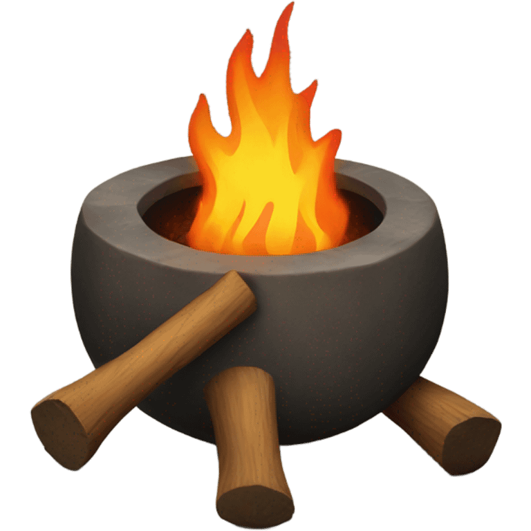 Embers on a fire pit emoji