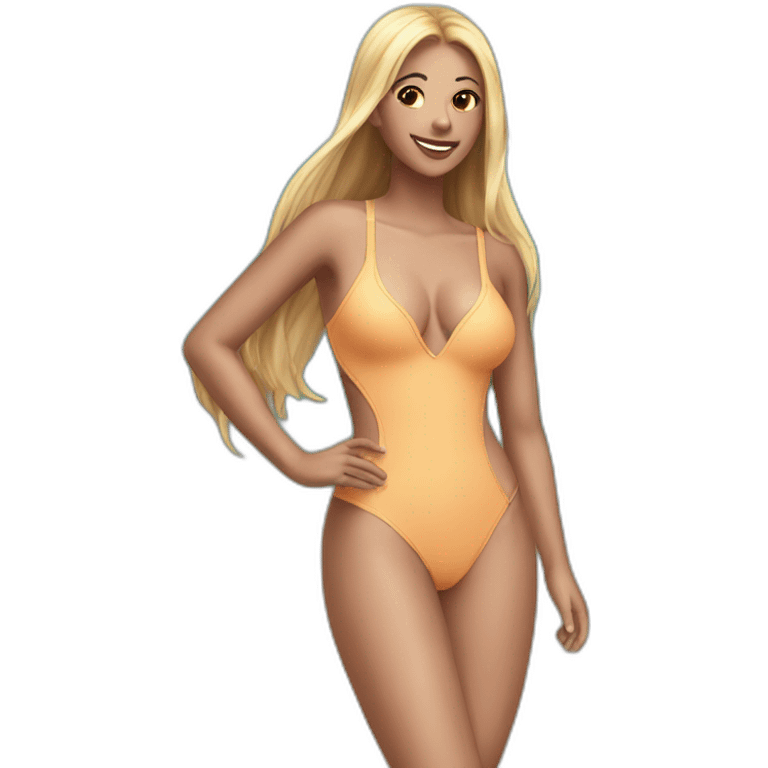 Flesh colored Swimsuit sexy nice emoji