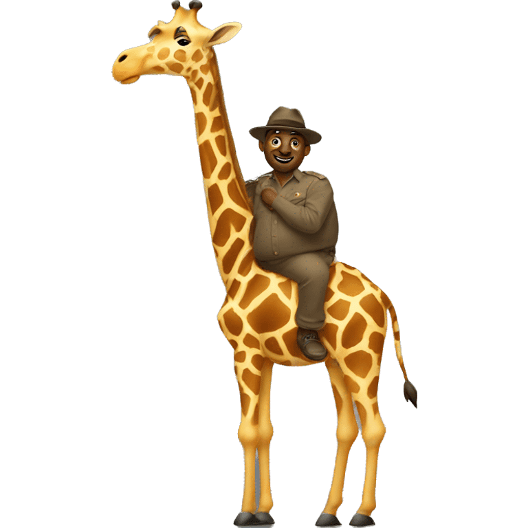 Big dude on giraffe  emoji