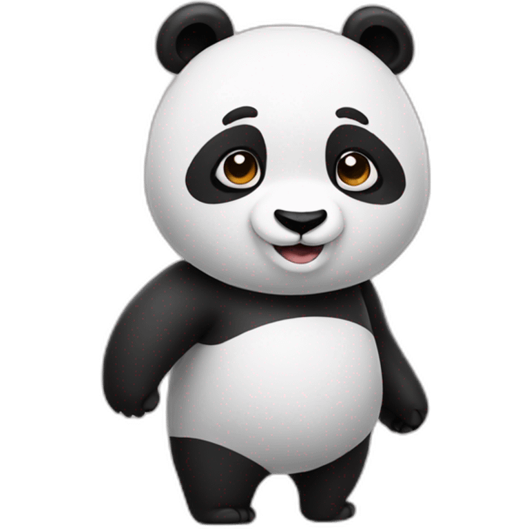 panda with arm emoji emoji