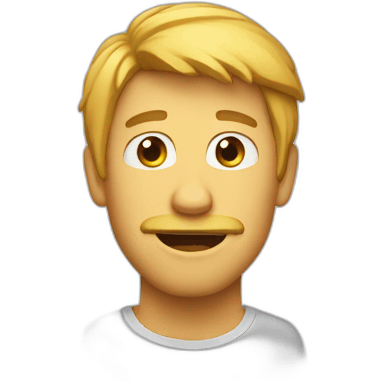 Guy mewing emoji