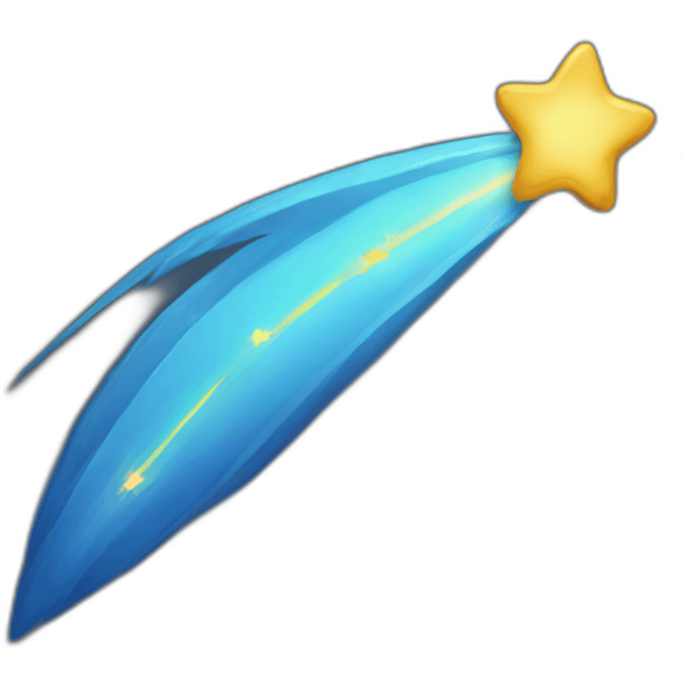 shooting star with dark blue sky emoji