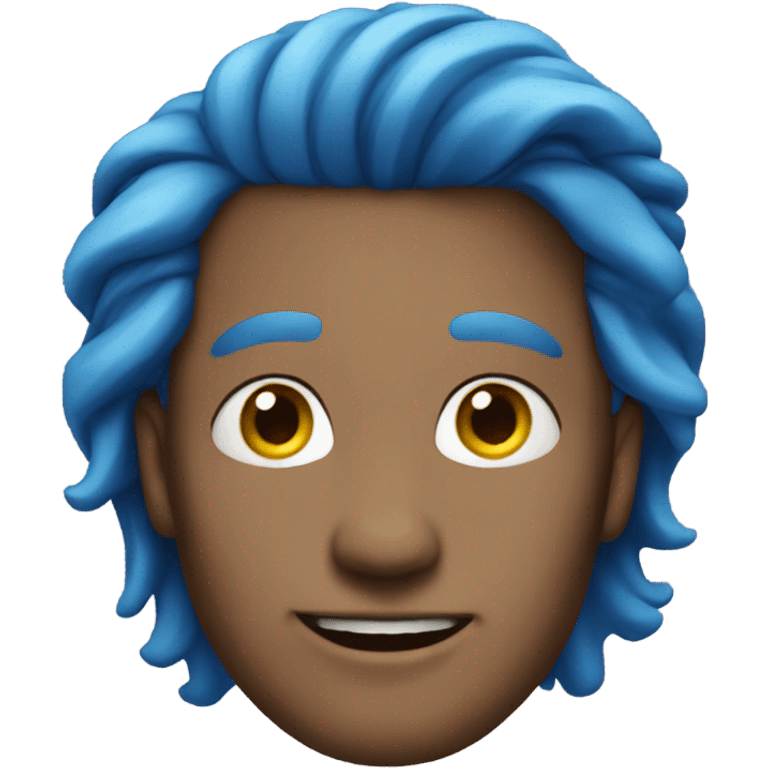 Man with blue hair emoji