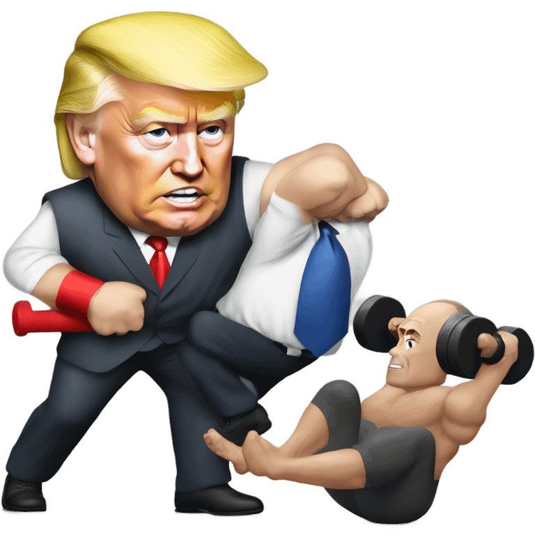 Trump working out with Vladimir Putin  emoji