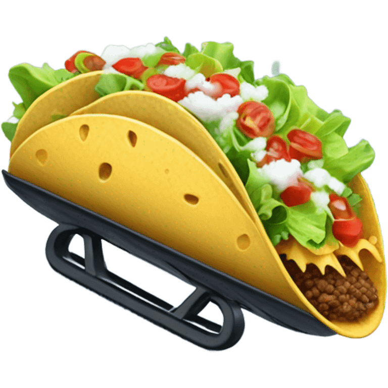 Taco sledding  emoji