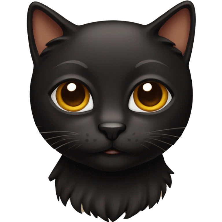 Black cat with brown emoji