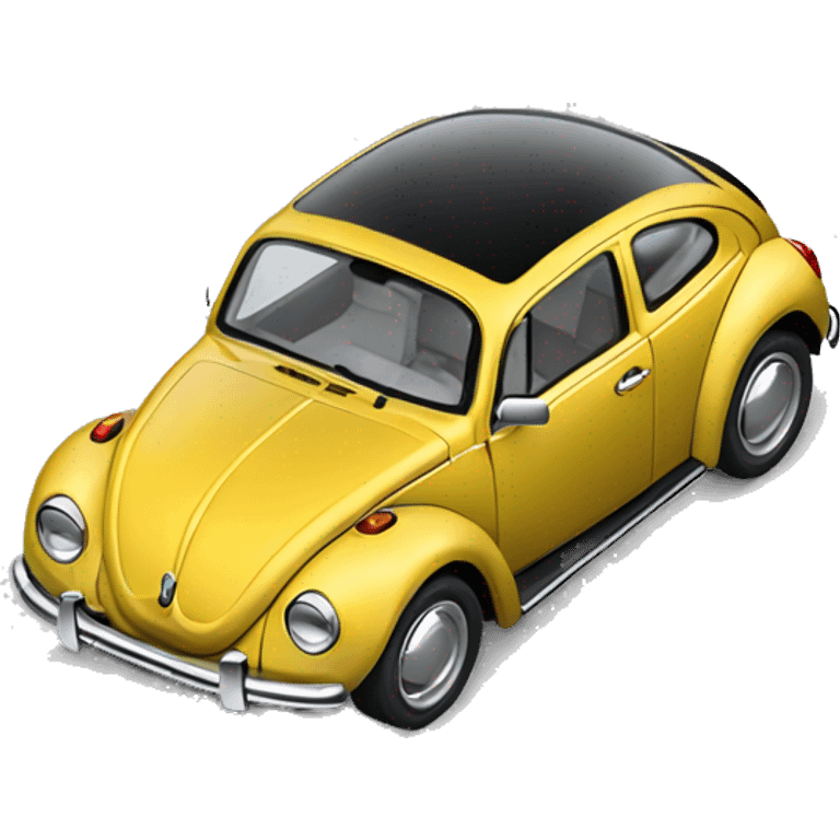 A 2019 volkswagen beetle that is yellow emoji