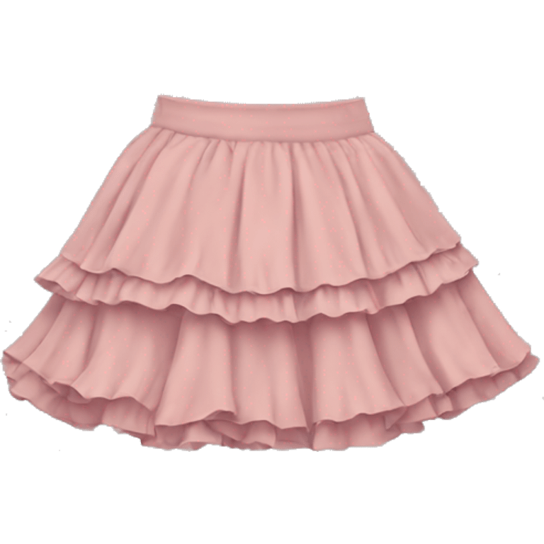 Dusty rose ruffle skirt no model emoji